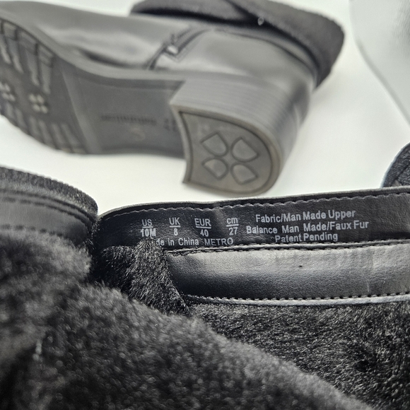 Naturalizer Metro water resistant foldover moto boot black faux leather size 10 - Picture 10 of 11